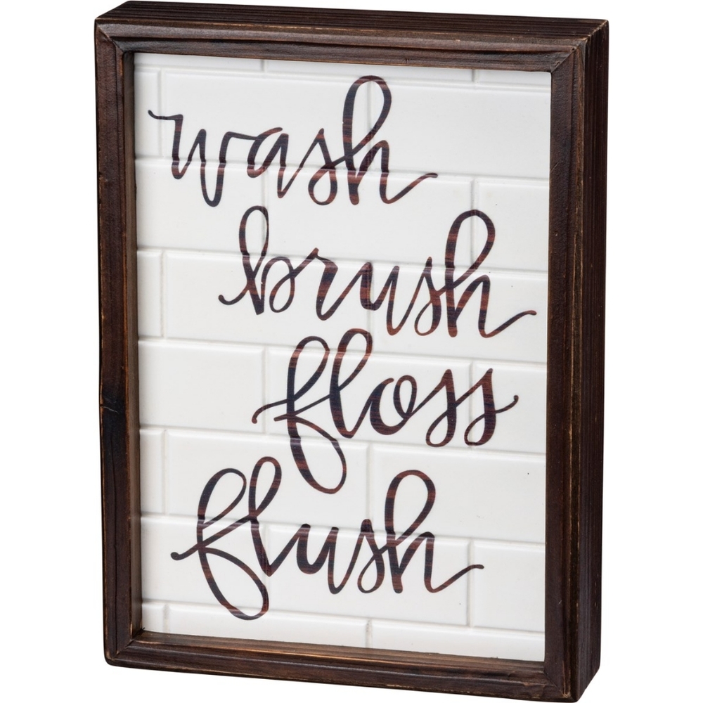NIB Primitives By Kathy Bathroom Sign